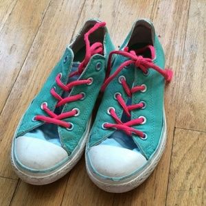 Teal Girls Converse